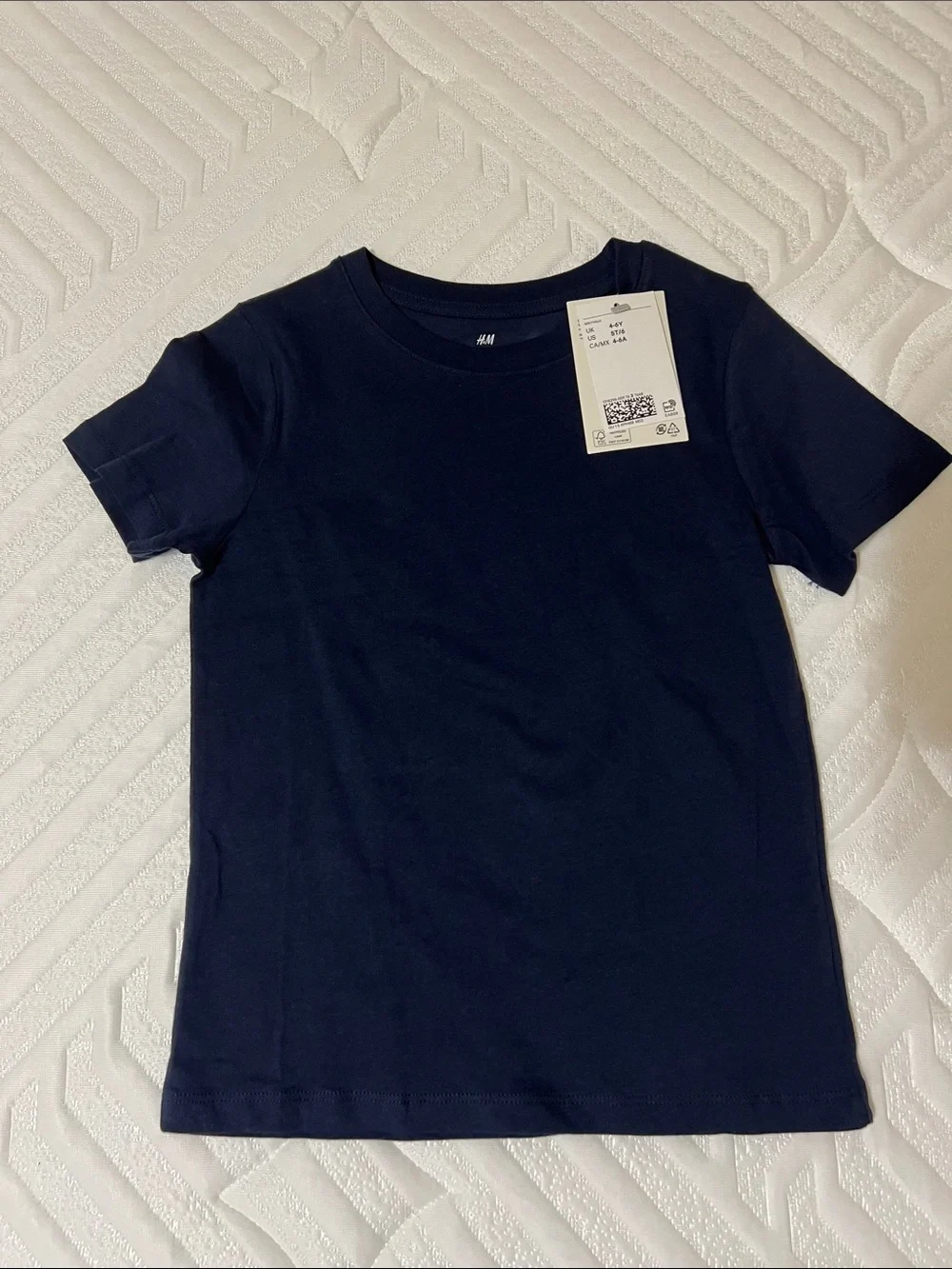 H&M Kids Short Sleeve Tees - Black, Navy, Slate Blue (3-Pack)